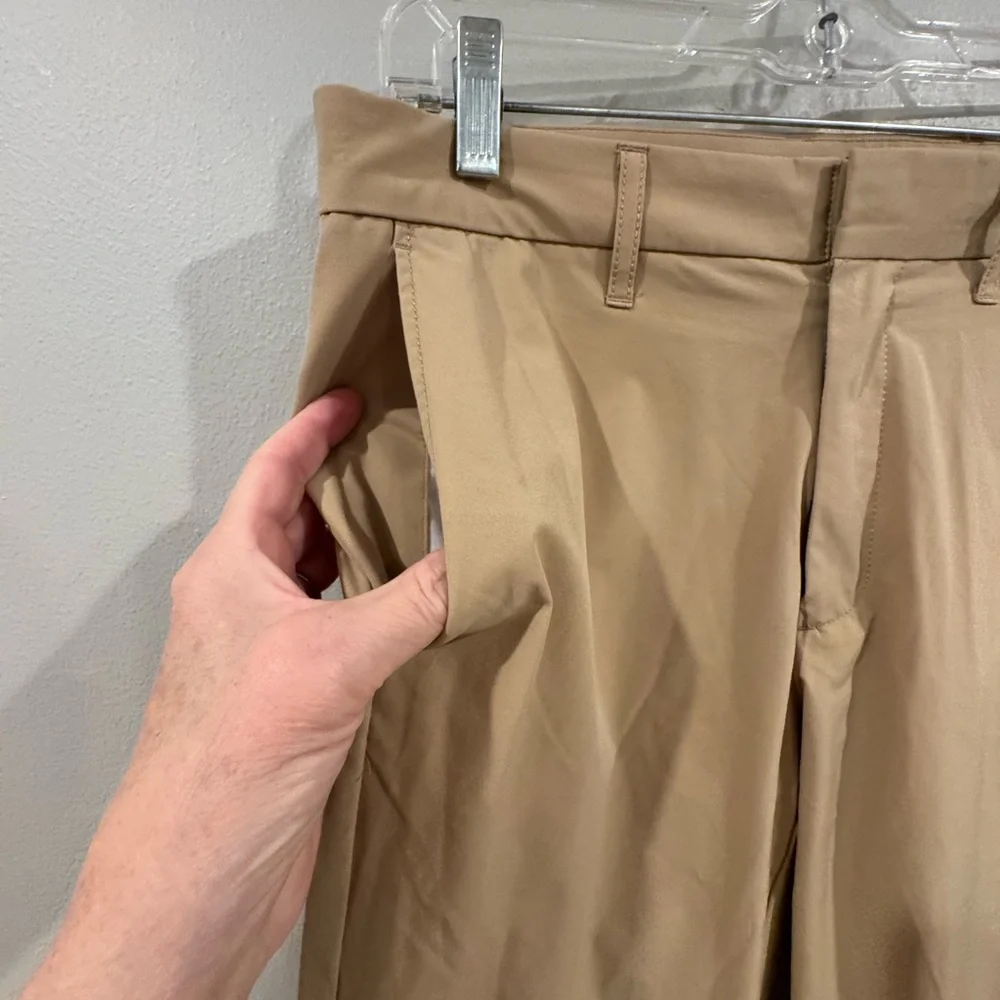 J Crew Thompson Flex Pants Mens 32x29 Khaki Beige Tapered Performance Stretch